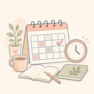 予定変更に対応できる学習スケジュールのイラスト