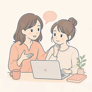 現役ママ講師が寄り添うイラスト